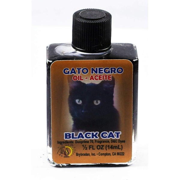 6 PIECES BRYBRADAN BRYBRADAN BLACK CAT SPIRITUAL OIL GATO NEGRO ACEITE ESPIRITUAL -1/2 FL OZ 14.7ML