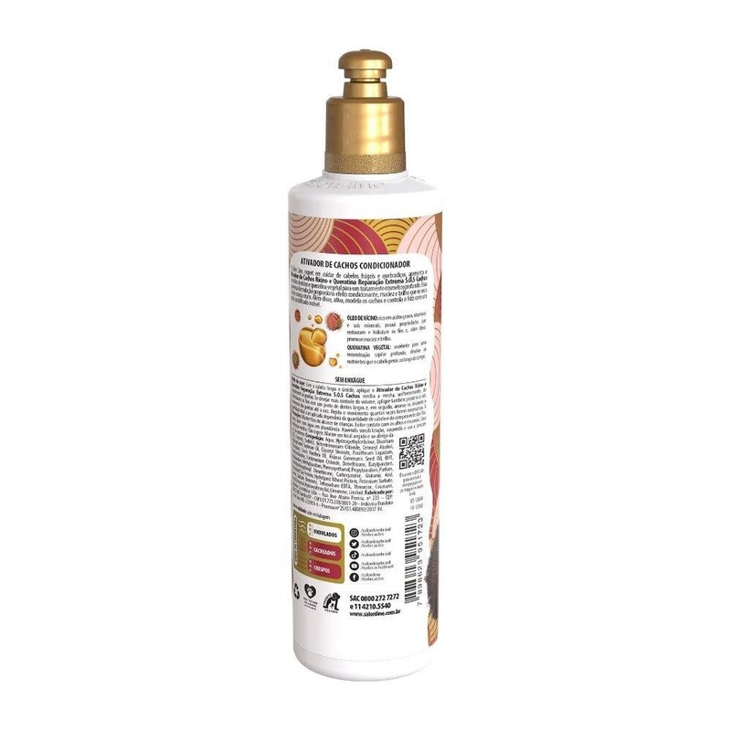 Salon Line S.O.S Cachos Ricino e Queratina Salon Line Curly