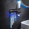 UV Toothbrush Holder with 1200mAh Battery Smart Induction Wall Mount