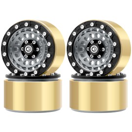 OGRC 1.9 Beadlock Rueda RC Crawler Ruedas con anillo de latón Ruedas de 1.9 pulgadas para Axial SCX10 TRX4 VS4-10 Gen8 MST CFX 1/10 RC Crawler Upgrade (titanio)