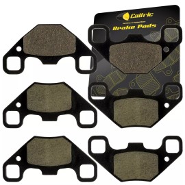 Caltric Front And Rear Brake Pads for Polaris RZR 170 2009 2010 2011 2012 2013 2014-2016