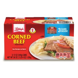 Libby's Corned Beef 12 oz (3 Cans) Premium Quality Canned Meat Pack.