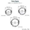 SCIOLTO No Piercing Needed, Fake Earrings, Set of 3 Sizes,