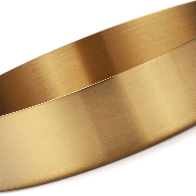 IVAILEX Round Gold Tray Stainless Steel Jewelry, Make up, Candle