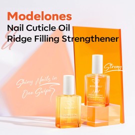 Modelones Nail Strengthener and Cuticle Oil Ridge Filling Nail Repair Kit Nail Growth Treatment for Thin and Damaged Nails,Moisturizes Dry Skin, Repairs Cuticles, Nail Growth Oil, 15ml