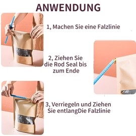 Pack of 16 Bag Sealer Sealing Sticks 4 Sizes Bag Clips Sealing Clips, Reusable Plastic Bags Closure for Food Storage