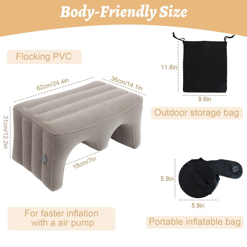 Bloomoja Inflatable Reading Pillow, Laptop Lap Desk with Inflatable Bag,