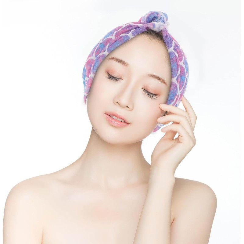 Kisangel 2 Piezas Toalla Turbante Cabello de Microfibra Absorbente Secado