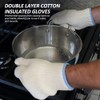 1 Pair Double Layer Cotton Insulation Gloves, Oven Gloves, Heat