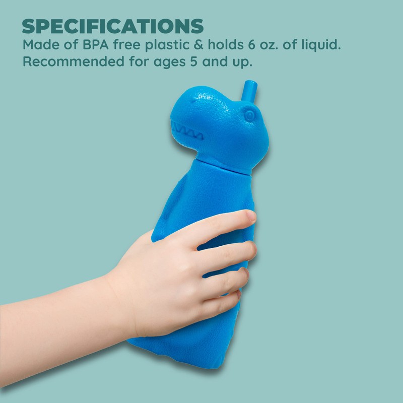 Brite Concepts Dinosaur Shaped Sippy Cup, Bottle for Kids: Holds