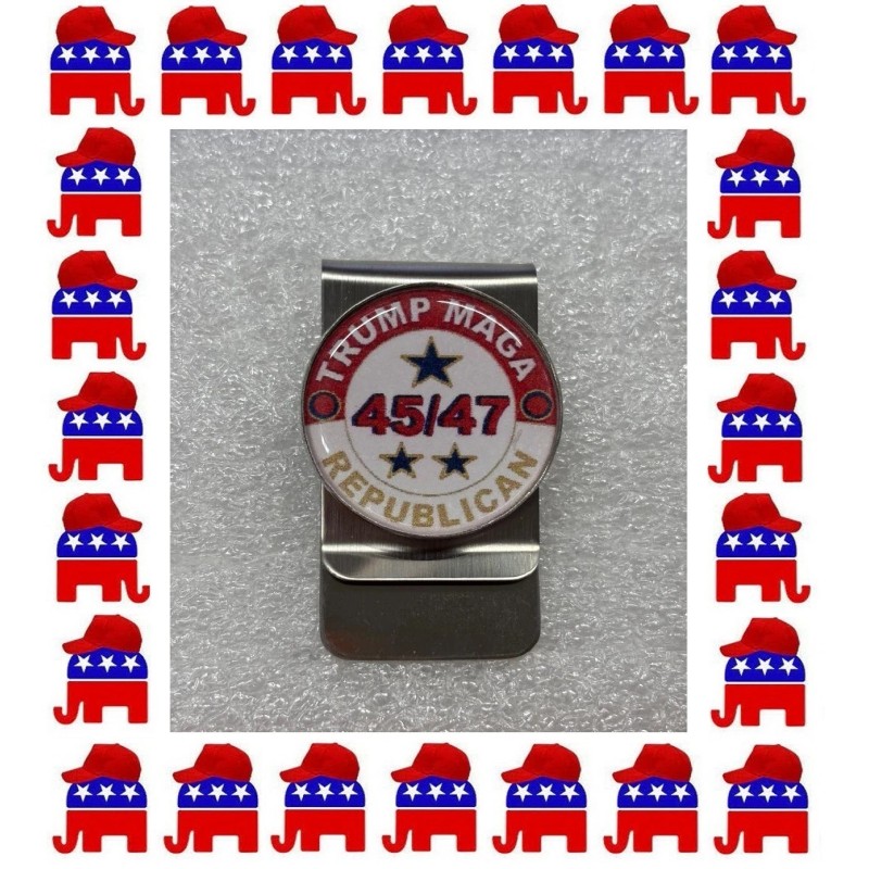 Trump Money Clip Stainless Steel 45th & 47TH USA President