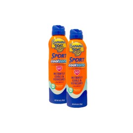 Banana Boat Sport Coolzone Continuous Spray Sunscreen SPF 50+ 6 OZ - (Pack of 2)