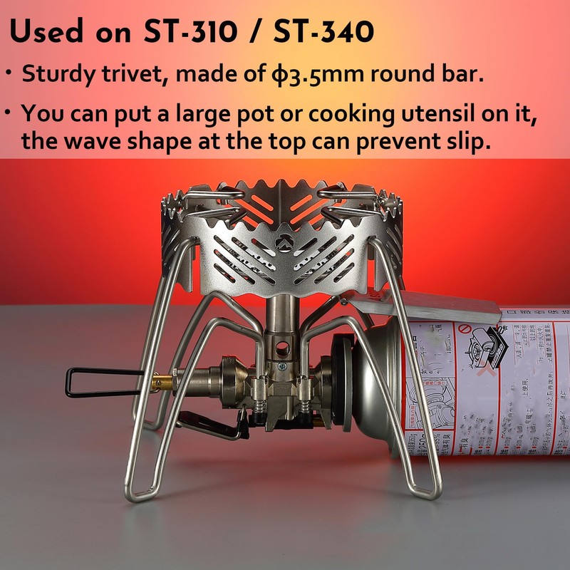 CAMPINGMOON Gas Stove Windshield Ring Stainless Steel for ST-340 Single