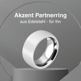 Akzent - Men's ring, stainless steel, silver-coloured, Non-precious metal