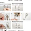 Set of 25 Universal Curtain Track Rollers Hooks, Ceiling Mount