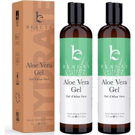 Gel de Aloe Vera - Planta de aloe vera orgánica para loción después del sol, gel de aloe vera puro para alivio de quemaduras solares, gel de aloe es el mejor para cara, cabello, gel calmante de la piel para quemaduras, erupciones, picaduras, eccema, 2 Bot