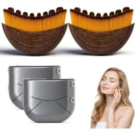 Zheyu 2PCS Lymphatic Contour Face Brush | Herramientas para masajes faciales, belleza y relajación de los músculos del faciales, Mentón y Mandíbula