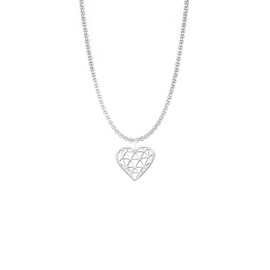 Dustill Necklaces for Women - Heart Mountains | Heart Geometric | Heart World | for Hikers and Nature Lovers Gold and Silver, Stainless Steel