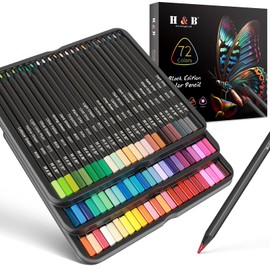 H & B 72-Color Colored Pencils Set, Sketching Pencils, Coloring pencilsfor adults, Shading Blend, Soft Core Pre-sharpened Pencils, Suitable for Artists, Beginners, Gifts