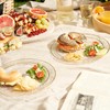 MATANA 40 Premium Clear Hard Plastic Dinner Plates with Hammered