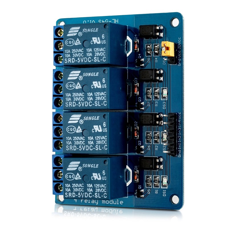 kwmobile 3 x 4 channel relay module with 5V for