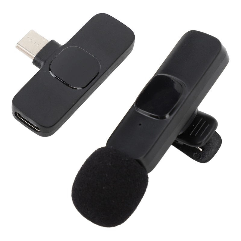 Wireless Lavalier Microphone Noise Cancelling 360° Sound 20m Range Professional