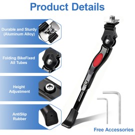 Csoalpo Kickstand for Kids Bike, Adjustable Premium Bike Kickstand for 16 18 20 Inch Wheels, Upgraded Aluminum Alloy Center Mount Stand for Children's Mountain and Road Bicycles.