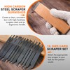 12-PCS Cabinet Scraper Set with Burnisher - Multi-Shaped Card Scrapers