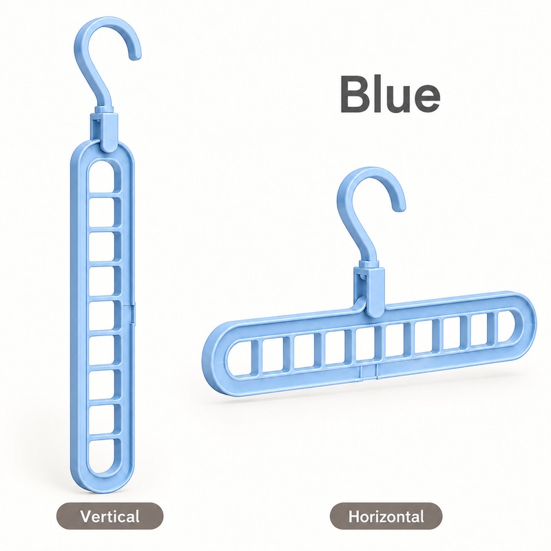 3-Pack 9-Hole Space Saving Clothes Hangers for Closet Organization –