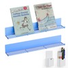 DTUQYX Metal Magnetic Book Shelf: Book Display Shelf 2 Pack