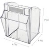 Deflecto Interlocking Tilt Bin, 4 Bin Unit, Clear and White,
