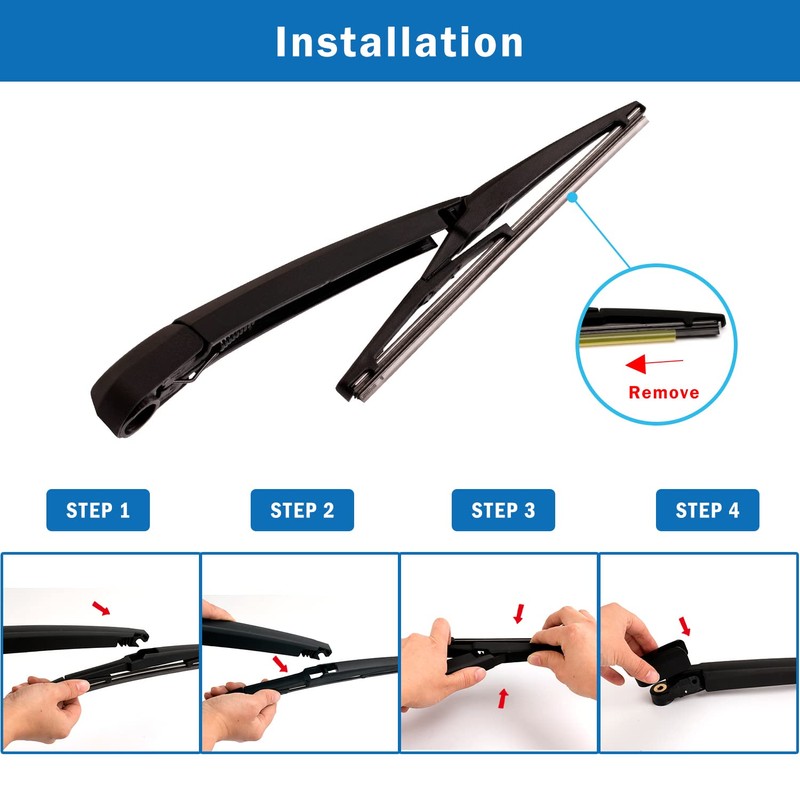 WTI Rear Wiper Arm Blade Set Compatible With Hyundai Kona