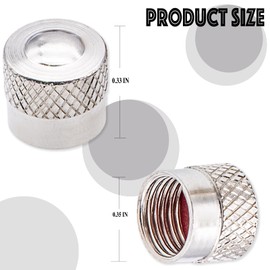 MEAJOO 12PCS Premium Metal Brass Tire Valve Stem Caps, Airtight Seal Heavy Duty Dustproof, Universal Tire Valve Stem Covers for Cars, SUV, Trucks, Bikes, Motorcycles, Bicycles(Silver)