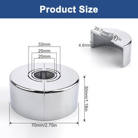 Rosette Shower Fitting (3 Pieces), Rosettes for Radiator Pipes, Cover Rosette Fittings, Faucet Cover, 3 Sizes in 1 Heating Pipe Cover, for Diameter 20 mm/25 mm/33 mm, for Tap Decoration