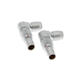 Alvins FSG 0B 302 2 Pin Male Rotatable Right Angle Power Connector Adjustable Circular Push-Pull Male Plug for Arri Alexa| SmallHD| Teradek Bond(2Pin,2PCS)