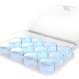 SUPERVIDA NUTRITION 12 Tapones para los oídos de silicona. (Blanco) Estuche Incluido. Tapones para dormir. 32 dB reducción de ruido de alta calidad. Impermeable. (12 tapones para los oídos)
