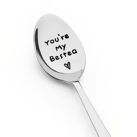 BFF Best Friend Friendship Gifts for Women Girls You're My Bestea Spoon for Bestie Birthday Gifts Engraved Coffeespoon Tea Spoons for Best Friends Christmas Graduation Gift