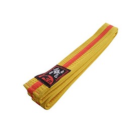 Karate Belt Yellow Orange Yellow Middle Stripes Judo Belt Taekwondo Belt (260)