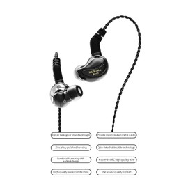 keephifi in-Ear Headphones BLON BL01 10mm Bio-Fiber Diaphragm Earphones for Powerful Sound, HiFi Bass Noise-canceling, No Latency Earbuds for Games, Music,Sports and Videos (no mic, Gun)