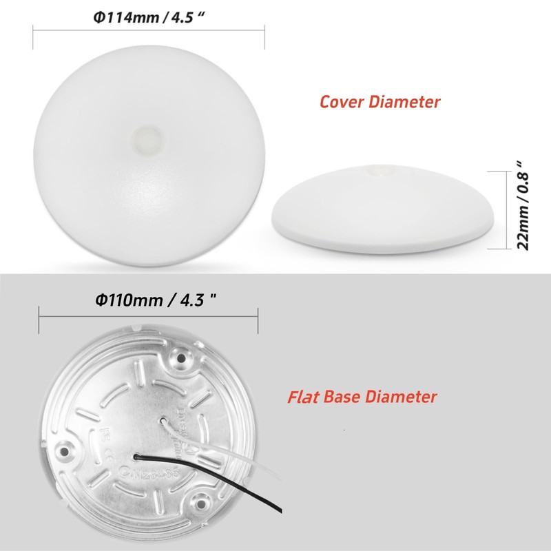 Dream lighting RV Lights LED Dome Light with Push Button