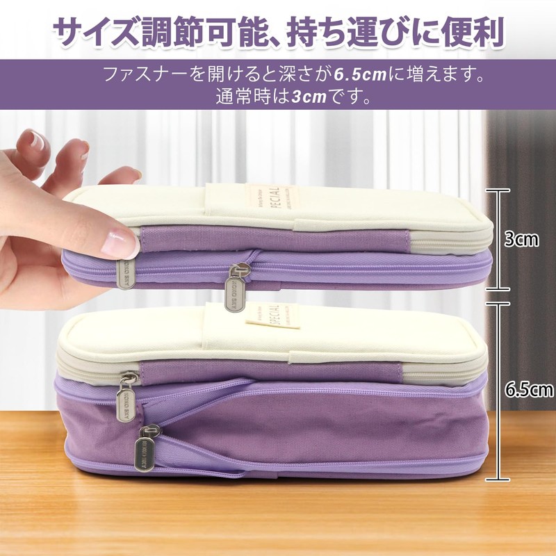 CAMMIC Pencil Case, Large Capacity, Pencil Case, Multi-functional, Tool Pouch,