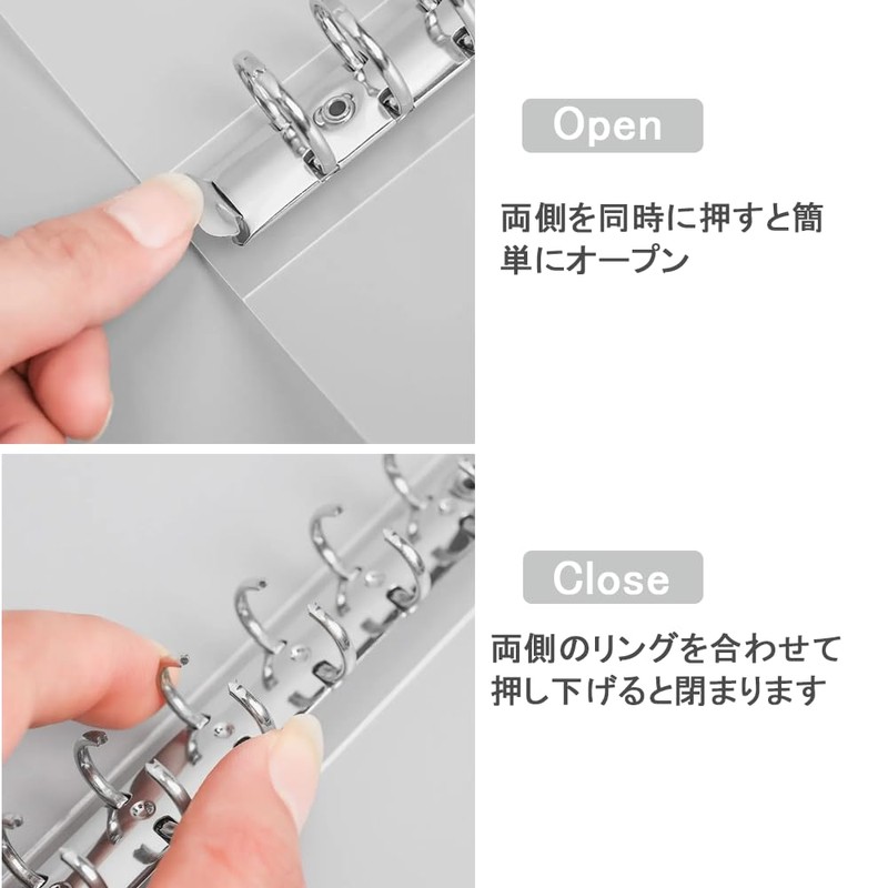 YFFSFDC Notepad A7 Transparent Binder Mini 6 Hole Personal Organizer