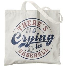 Veqzc Baseball Gifts Tote Bag, Baseball Mom Gifts, Gifts for Baseball Players Lovers, Baseball Fans Gifts, There's No Crying in Baseball Canvas Tote Bag for Women, Reusable Grocery Bags Shopping Bags