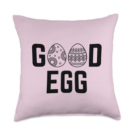 Good Egg Funny Easter Throw Pillow, 18x18, Multicolor