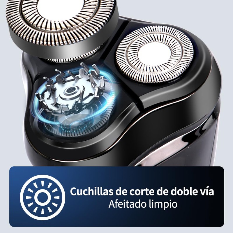 TicEaik Afeitadora Eléctrica,Pantalla LED inteligente Shaver,Totalmente Lavable,Recortadora Barba Multifuncional para