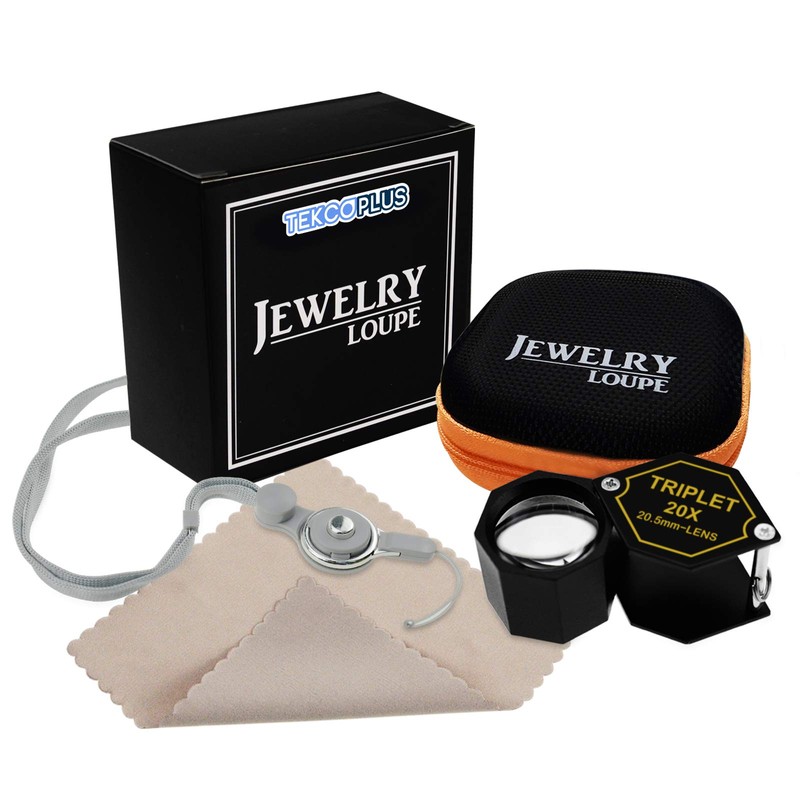 TEKCOPLUS Folding Magnification Magnifier Jewelry Loupe for Optical Glass Watchmaking