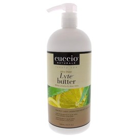 Cuccio Naturale Lyte Ultra-Sheer Body Butter - Replenishing Scented Moisturizer Cream - Deep Hydration To Repair Dry Skin - All Natural, Cruelty-Free Formula - White Limetta And Aloe Vera - 32 Oz