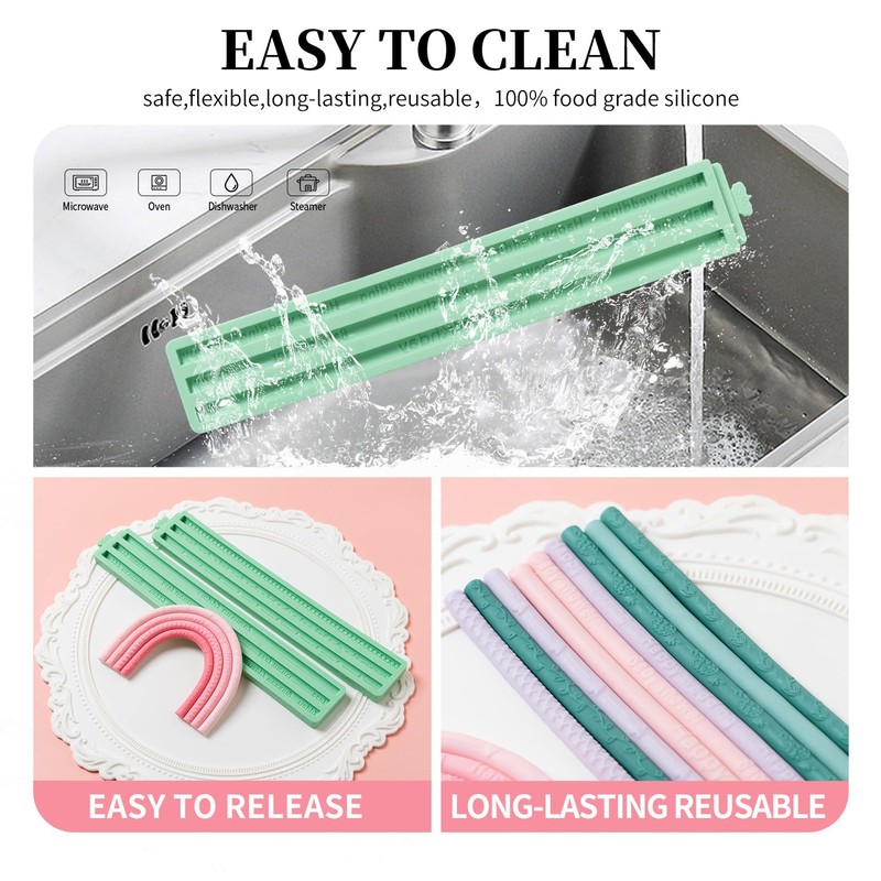 KALAIEN Hemp Rope Fondant Chocolate Molds,Happy Birthday Silicone Molds for