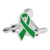 PinMart Awareness Ribbon Cufflink Set - Green