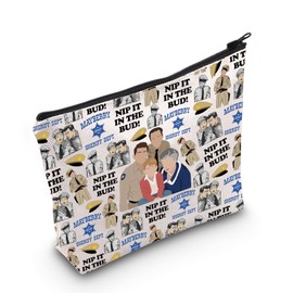 WZMPA Andy TV Show Kosmetiktasche Andy & Barney Fans Geschenk Nip It In The Bud Andy Zipper Travel Bag Mayberry Police Department Gift, Nip It In The Bud, Passform: